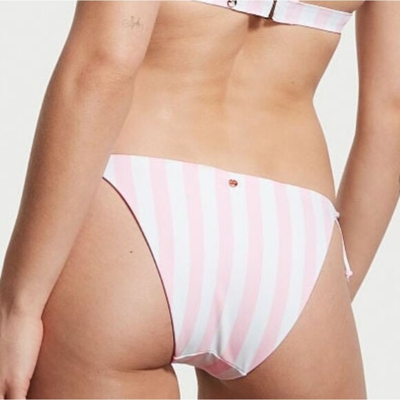 VICTORIA'S SECRET Mix-andMatch SideTie Cheeky Bikini Bottom Pink Stripes - Picture 4 of 4